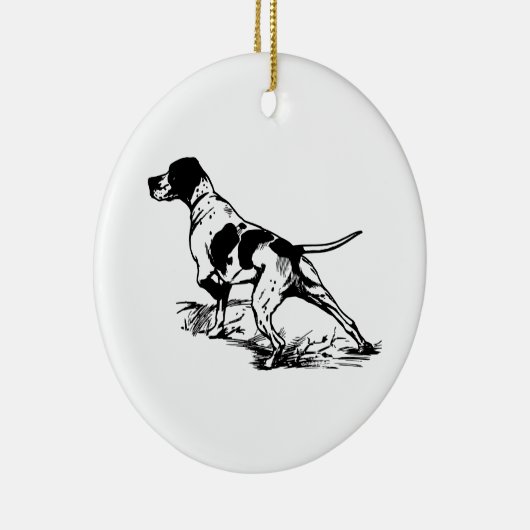 Jagdhund Keramikornament (Rechts)