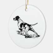 Jagdhund Keramikornament (Links)