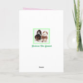 Jagdhund, kleine Kuchen u. Herzen der Karte (Rückseite)