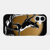Jagdhund Kunst iPhone Hüllen Coonhound Kunst Hülle iPhone 16 Hülle (Rückseite (Horizontal))