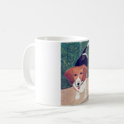 Jagdhund meiner Herz-Tasse Kaffeetasse (Vorderseite Links)