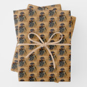 Jagdhund mit anstrengender Wildvogel Jagd Sport Geschenkpapier Set (Beispiel)