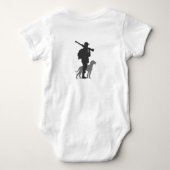 Jagdhund mit Jäger - Farbe wählen Baby Strampler (Rückseite)