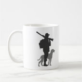 Jagdhund mit Jäger - Farbe wählen Kaffeetasse (Links)