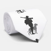 Jagdhund mit Jäger - Farbe wählen Krawatte (Gerollt)