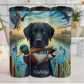 Jagdhund mit Mallard Duck Thermosbecher