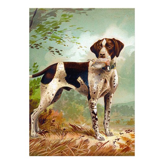 Jagdhund mit Vogel im Maul Fotodruck (Vorne)