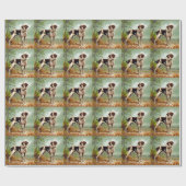 Jagdhund mit Vogel im Maul Geschenkpapier (Flach)