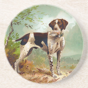 Jagdhund mit Vogel im Maul Getränkeuntersetzer