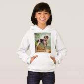 Jagdhund mit Vogel im Maul Hoodie (Vorne ganz)
