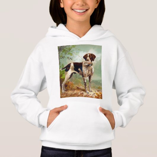 Jagdhund mit Vogel im Maul Hoodie (Vorderseite)