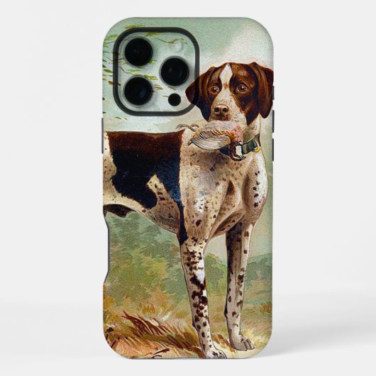 Jagdhund mit Vogel im Maul iPhone Hülle (Rückseite)