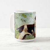 Jagdhund mit Vogel im Maul Kaffeetasse (Vorderseite Links)