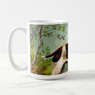 Jagdhund mit Vogel im Maul Kaffeetasse