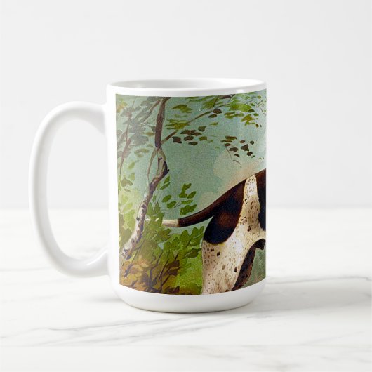 Jagdhund mit Vogel im Maul Kaffeetasse (Links)