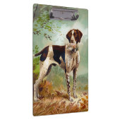 Jagdhund mit Vogel im Maul Klemmbrett (Rechts)