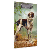 Jagdhund mit Vogel im Maul Klemmbrett (Rechts)