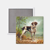 Jagdhund mit Vogel im Maul Magnet (Vorderseite/Rückseite)