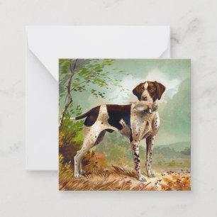 Jagdhund mit Vogel im Maul Mitteilungskarte