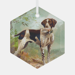 Jagdhund mit Vogel im Maul Ornament Aus Glas