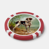 Jagdhund mit Vogel im Maul Pokerchips (Einzeln)