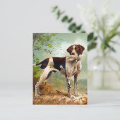 Jagdhund mit Vogel im Maul Postkarte (Stehend Vorderseite)