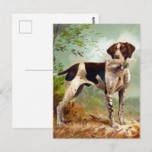 Jagdhund mit Vogel im Maul Postkarte (Vorne/Hinten)