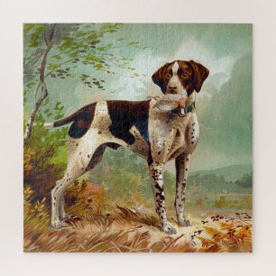 Jagdhund mit Vogel im Maul Puzzle