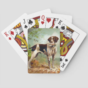 Jagdhund mit Vogel im Maul Spielkarten
