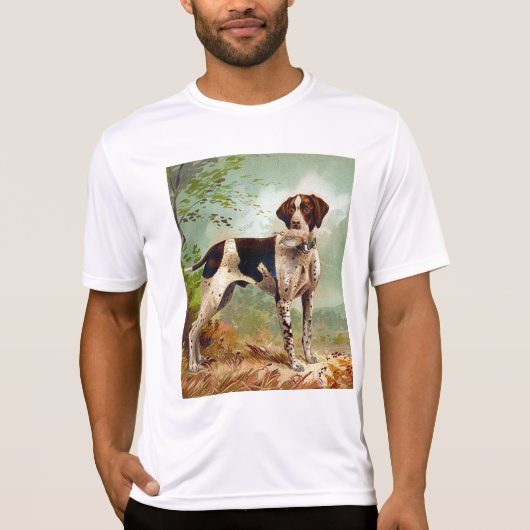 Jagdhund mit Vogel im Maul T-Shirt (Vorderseite)