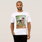 Jagdhund mit Vogel im Maul T-Shirt (Vorne ganz)