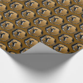 Jagdhund-Packpapier-Jagd-Hundegeschenk-Papier Geschenkpapier (Ecke)