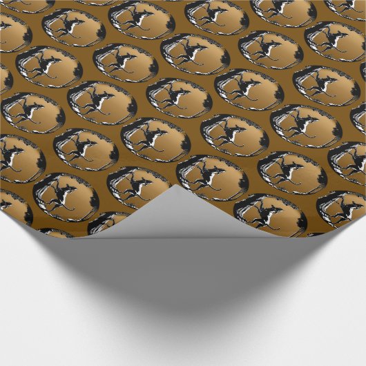 Jagdhund-Packpapier-Jagd-Hundegeschenk-Papier Geschenkpapier (Ecke)