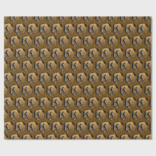 Jagdhund-Packpapier-Jagd-Hundegeschenk-Papier Geschenkpapier (Flach)