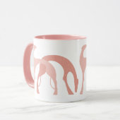 Jagdhund-Tassen-pfirsichfarbenes Rosa Tasse (Vorderseite Links)