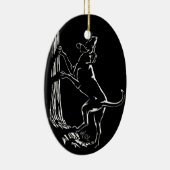 Jagdhund-Verzierungs-Jagd-Hundekunst-Dekoration Keramik Ornament (Rechts)