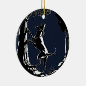 Jagdhund-Verzierungs-Jagd-Hundekunst-Dekoration Keramik Ornament (Rechts)