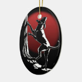 Jagdhund-Verzierungs-kundenspezifische Keramikornament (Links)