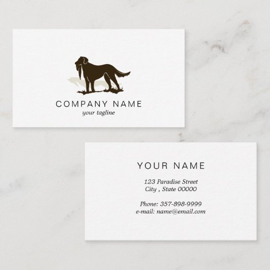 Jagdhund Visitenkarte (Vorne/Hinten)