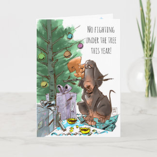 Jagdhund-Weihnachten Feiertagskarte