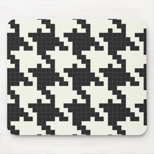 Jagdhund-Zahn Pixel-Strukturiert Mousepad (Vorne)