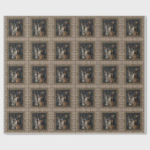 Jagdhunde auf karierten geschenkpapier (Flach)