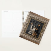 Jagdhunde auf karierten planer (Anzeige)