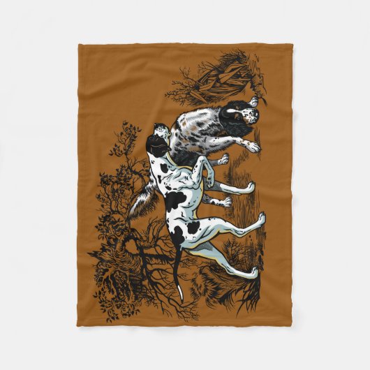 Jagdhunde Fleecedecke (Vorderseite)