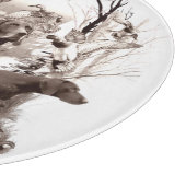 Jagdhunde , Hunde, Jagdsaison Dusche Curta Schneidebrett (Ecke)