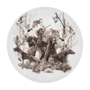 Jagdhunde , Hunde, Jagdsaison Dusche Curta Schneidebrett