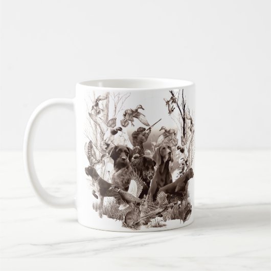 Jagdhunde ,Hundehunde,Jagdsaison T - Shirt Hintern Kaffeetasse (Links)