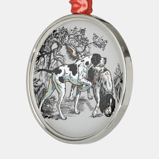 Jagdhunde Ornament Aus Metall (Links)