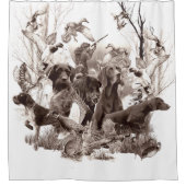 Jagdhunde, Rüden, Jagdsaison Duschvorhang (Vorderseite)