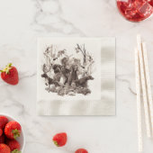 Jagdhunde, Rüden, Jagdsaison Serviette (Beispiel)